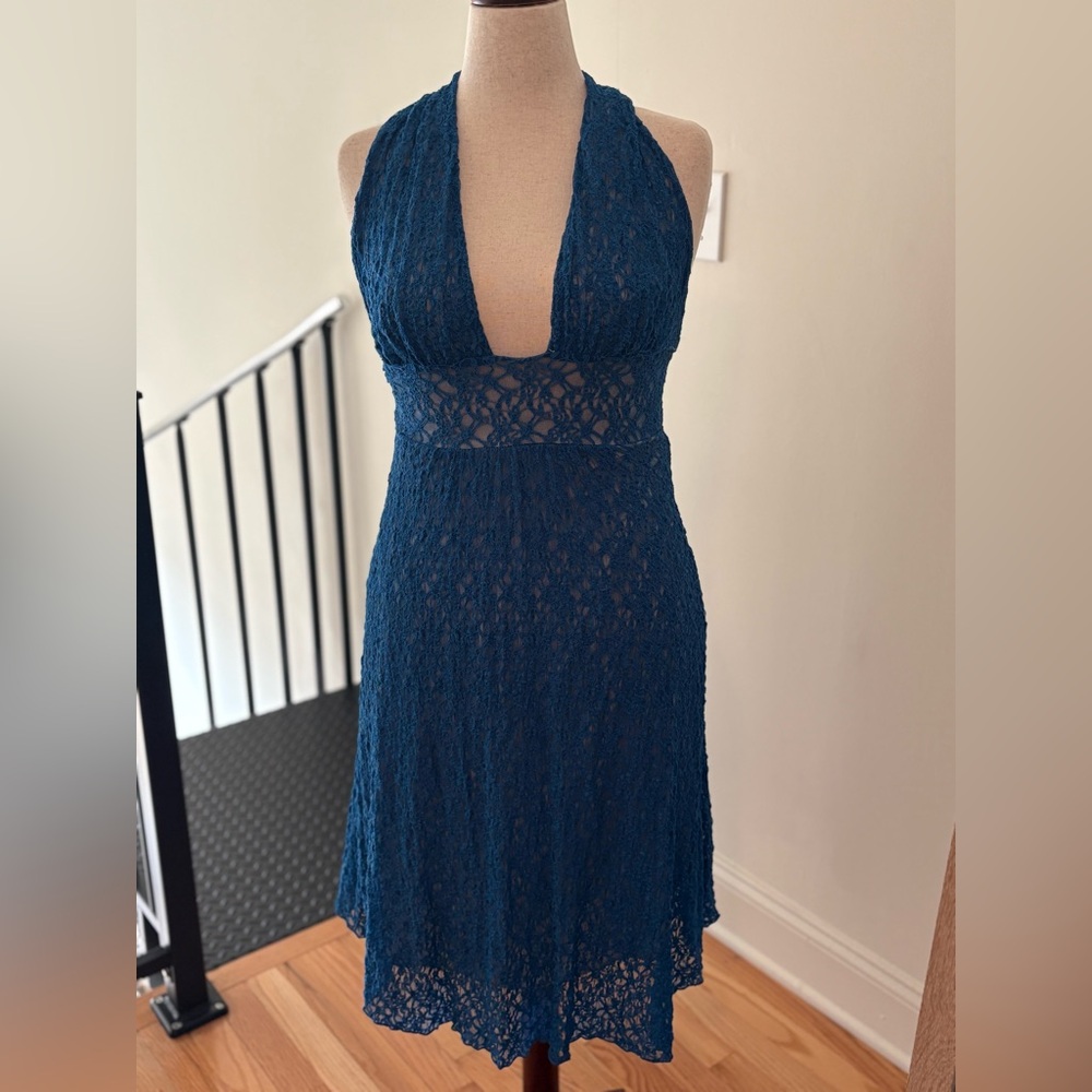 Pitaya Deep Blue Lace Swim Coverup